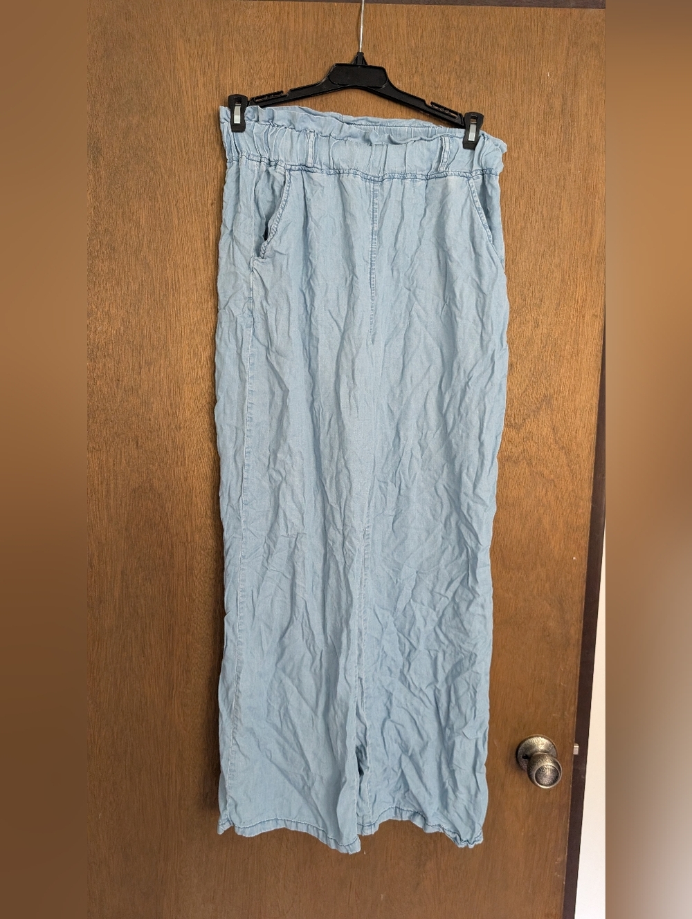 Light Blue Flowy Women's Pants